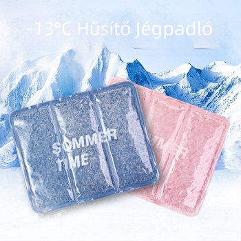 PVC anyagú jégpad, jégkristály töltés, Rong Ling márka, hőguta megelőzésére és hűtésre, súly 1150 g