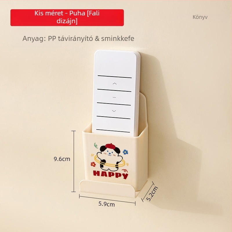 Fali távirányító tároló doboz — PP műanyag, aranyos rajzfilm-stílus, modell 20250507023, 40 g