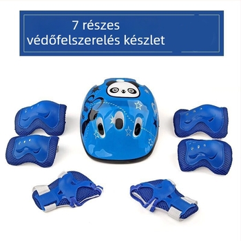 Gyerekeknek készült roller védőfelszerelés készlet: sisak, tenyér- és térdvédők, OUSHEN márka; anyag: szivacs; kategória: kombinált sportvédő felszerelés
