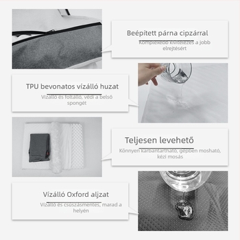 Nyári lenvászonból készült hűtő kutyaágy memóriahabos, levehető, mosható, vízálló