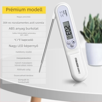 TP600 Ételszondás digitális hőmérő – Víz, tej és olaj hőmérsékletének mérésére – Toll-stílusú BBQ hőmérő