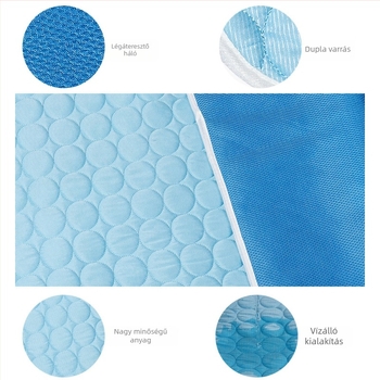 Kutya hűtőpárna – lélegző Ice Silk anyagból, mosható, újrahasználható (AIO)