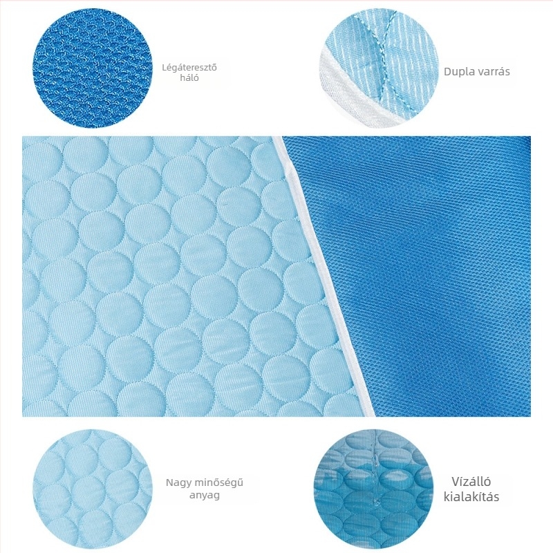 Kutya hűtőpárna – lélegző Ice Silk anyagból, mosható, újrahasználható (AIO)