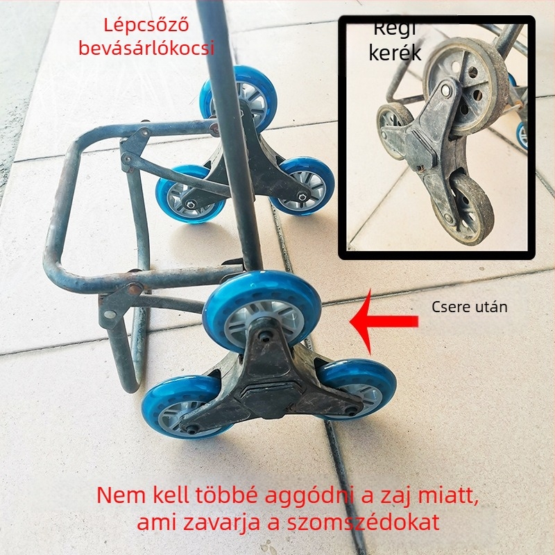 PU 4 hüvelykes csendes, magas rugalmasságú kerekek görkorcsolyákhoz, robogókhoz, babakocsikhoz, poggyász-kocsikhoz és bevásárlókocsikhoz – nagy sebességű középtengelyes kerekek