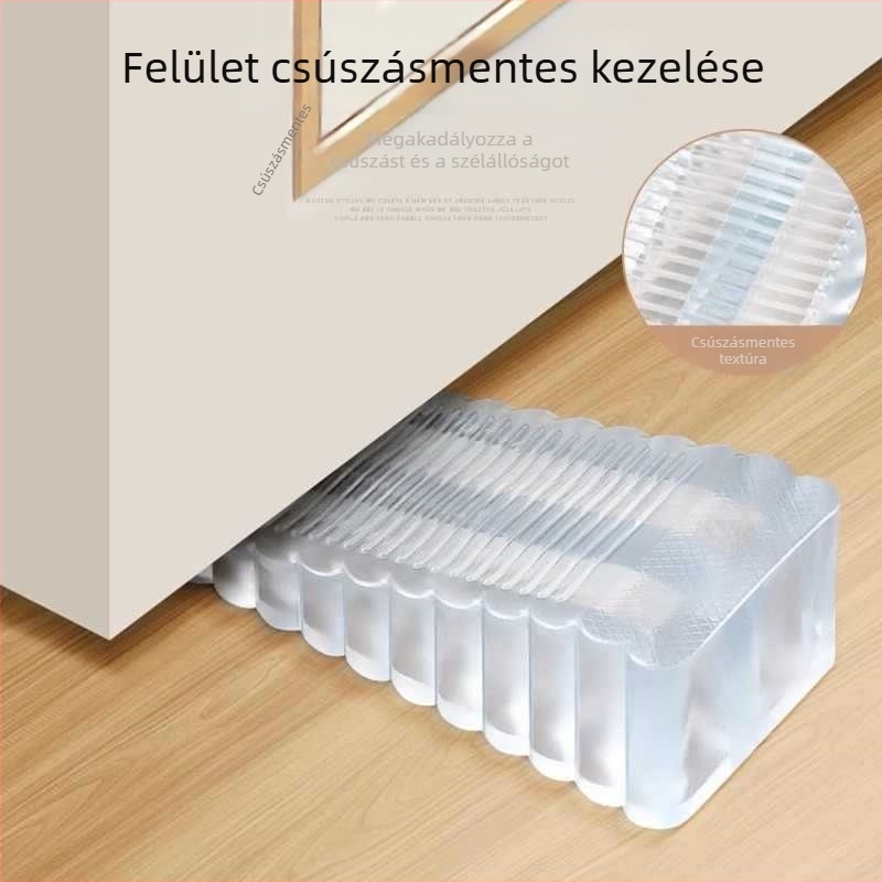 Ajtó stopper - műanyag, talajra szerelhető, anti-slip felület, modern minimalist stílus