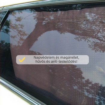 Moria pamutwaffel autós napvédő függöny ötlevelű virággal, univerzális autóhoz, vastag, átlátszatlan, rögzítés szívócsésze