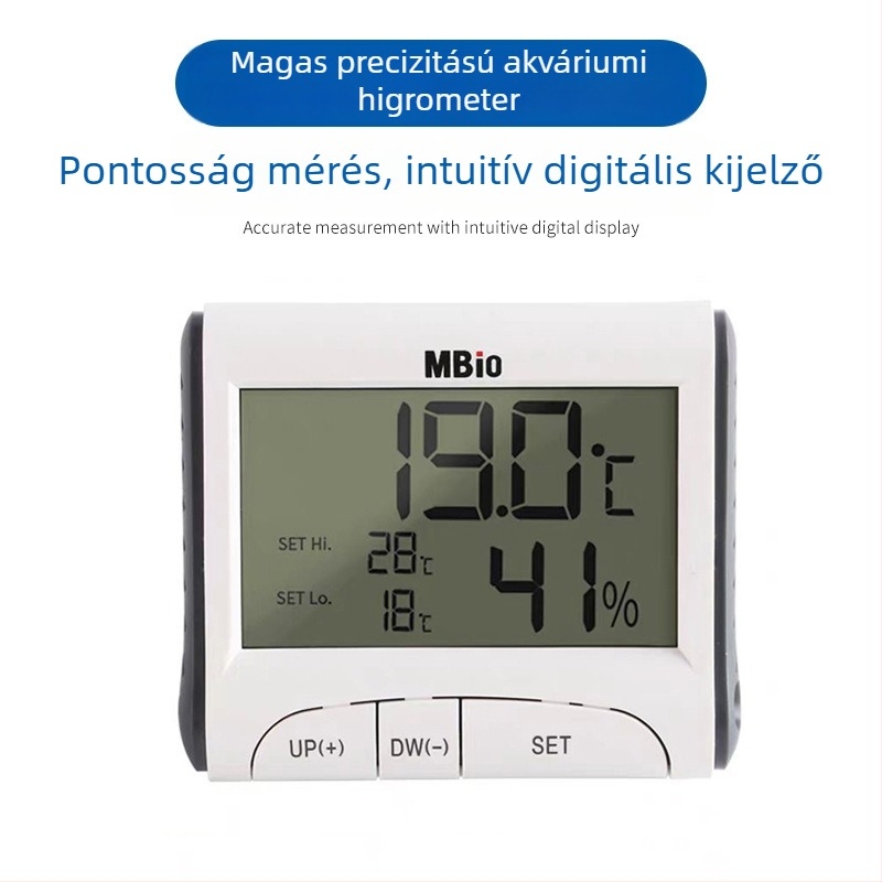 Akváriumi hőmérő nagy pontosságú kijelzővel és elektronikus érzékelővel, külső érzékelő teknős akvárium hőmérséklet-szabályozásához