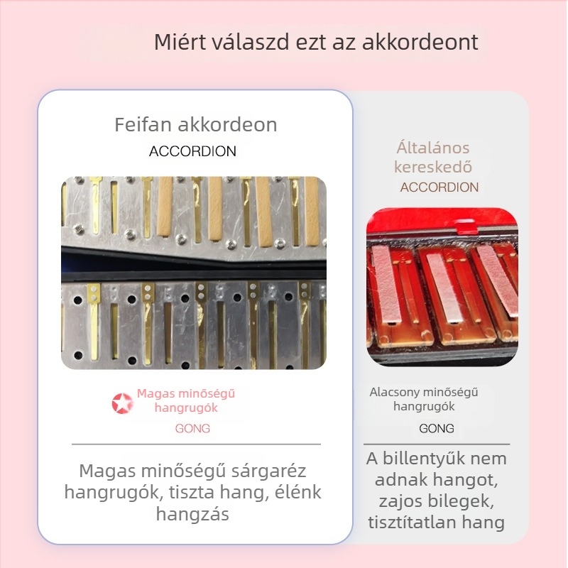 17–billentyűs gyermek-akordeon pánttal (Anyag: gyanta; Márka: feifan; Életkor: 4–6 év)