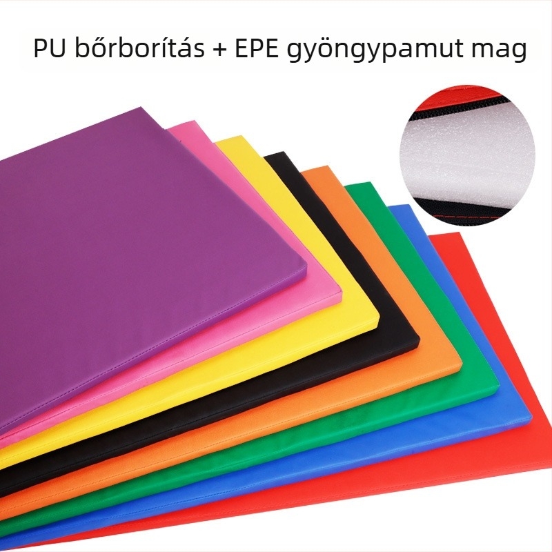 Kétszemélyes vastag és széles jóga matrac otthoni edzéshez, 1 m × 60 cm × 3 cm, ideális hasizomgyakorlatokhoz és ugrókötél-használathoz.