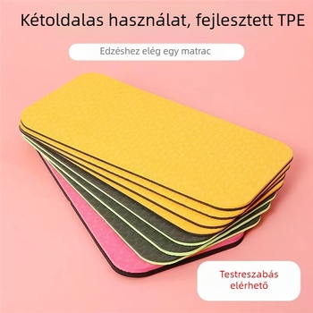Jóga térdeplő párna TPE-ből, csíkos mintával, 34 × 17 cm, vastagság 0,6 cm, hasi és könyöktámasz
