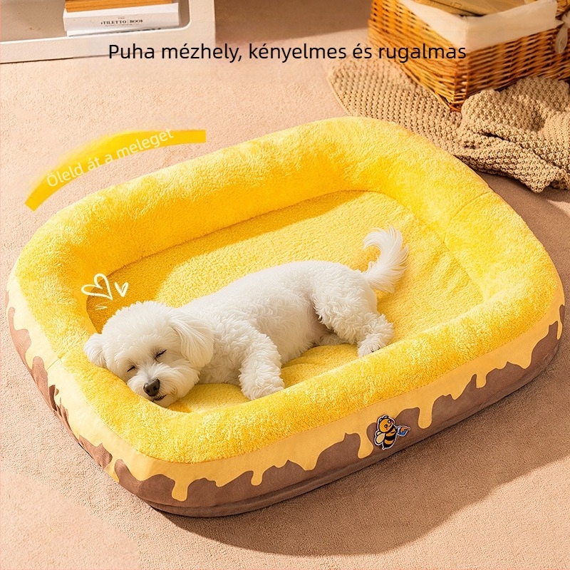 Snowball háziállatfészek kutyáknak – egész éves használatra, textil anyag, leválasztható és mosható