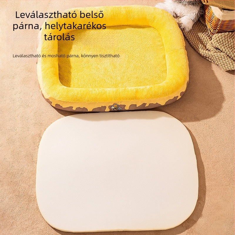Snowball háziállatfészek kutyáknak – egész éves használatra, textil anyag, leválasztható és mosható