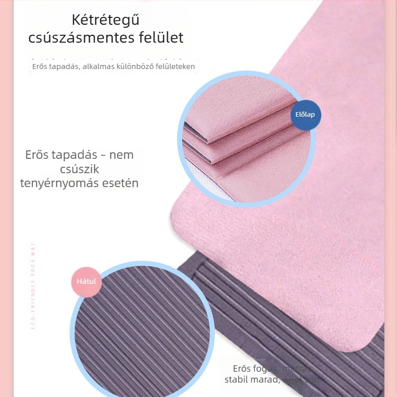 Jógamatrac nyolcrészes összecsukható kialakítással, POE+PU bőr felület, 0,6 cm vastagság, 1 kg súly