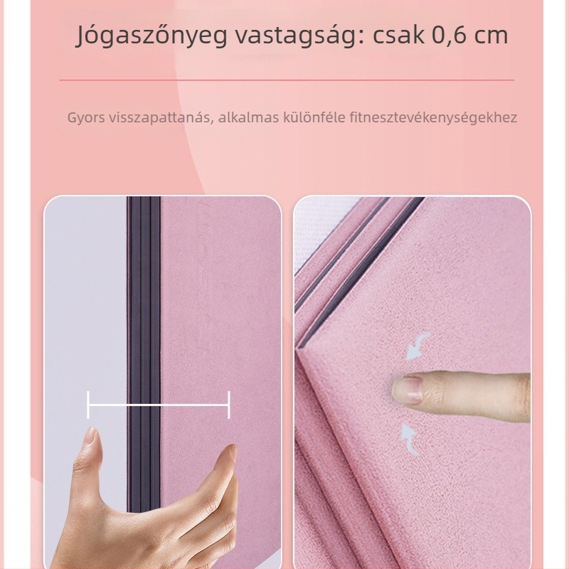 Jógamatrac nyolcrészes összecsukható kialakítással, POE+PU bőr felület, 0,6 cm vastagság, 1 kg súly