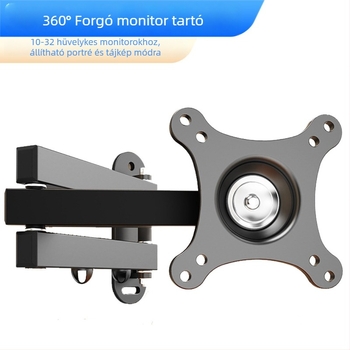 Kihúzható, forgó falra szerelhető monitor tartó LCD/TV-hez