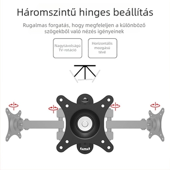 Kihúzható, forgó falra szerelhető monitor tartó LCD/TV-hez