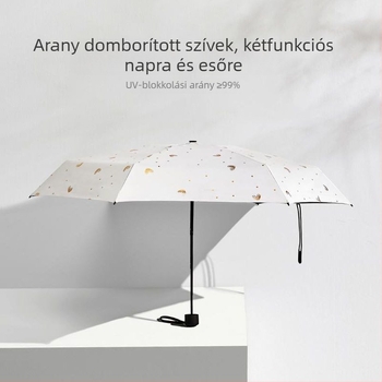 UV-védett napsugár-ernyő kapszula, összecsukható, 8 bordával, réz bordák, kézi nyitás