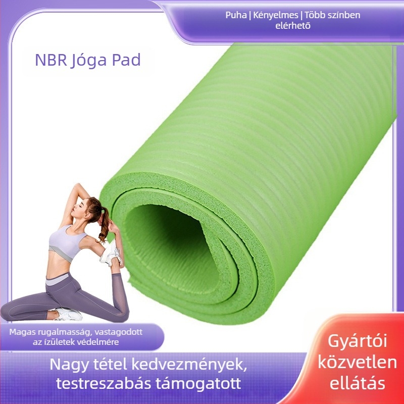 Gumi jóga matrac csíkos mintával, anyag NBR, tömeg 900 g, alkalmas fitnessre és jóga.