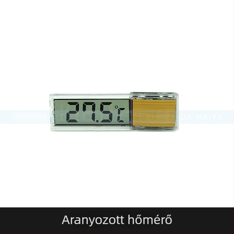 Akvarisztikus víztermometer LED LCD kijelzővel, külső rögzítés, vízálló