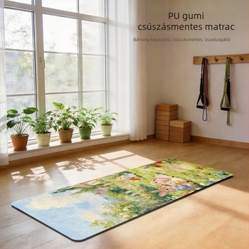 Természetes gumi jóga matrac – 4 mm vastagság, 2 kg, csúszásmentes, penészmentes, extra széles és hosszú