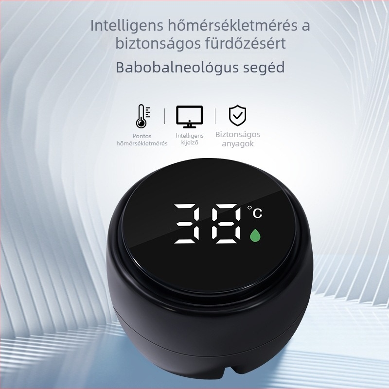 LED-digitalis fürdővíz hőmérő kijelzővel, otthoni használatra, babafürdetéshez