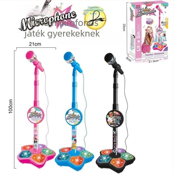 Gyerekeknek szóló gitár-mikrofon játék 5 fényével énekléshez (Anyag: műanyag; Modell: 5350; Teljesítmény: 10; Ajánlott kor: 4–6 év)