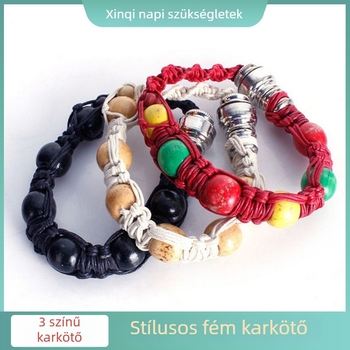 Ötvözetből készült karkötő – fémcső, etnikus ihletés, modern minimalista dizájn, Xinqi, modell 003, Yiwu