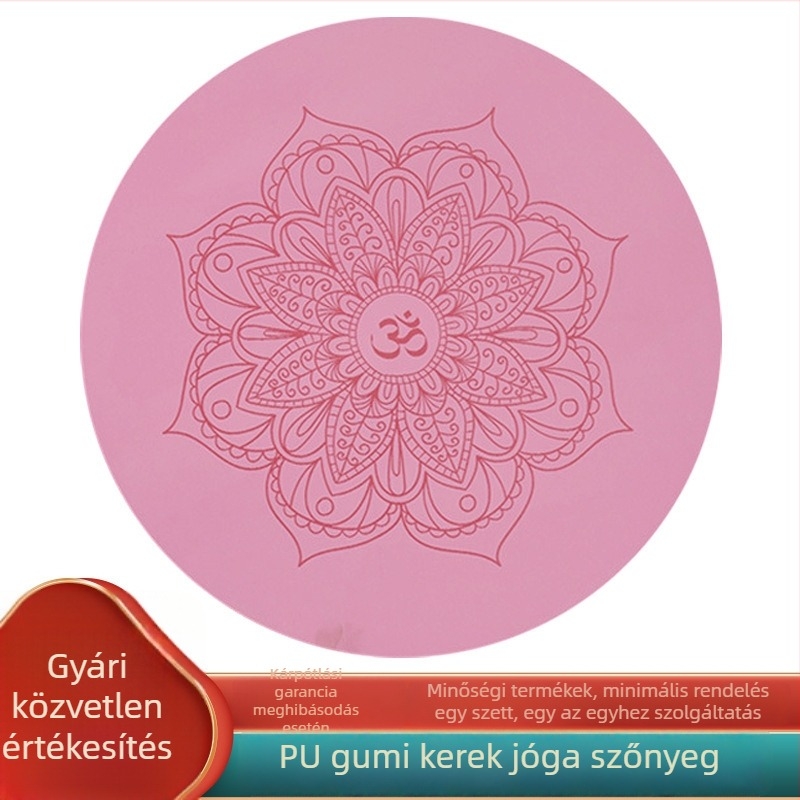 PU-gumírozott körkörös jóga matrac meditációhoz, otthoni használatra, csúszásmentes nedves és száraz felületeken, ütéscsillapító és hangszigetelő