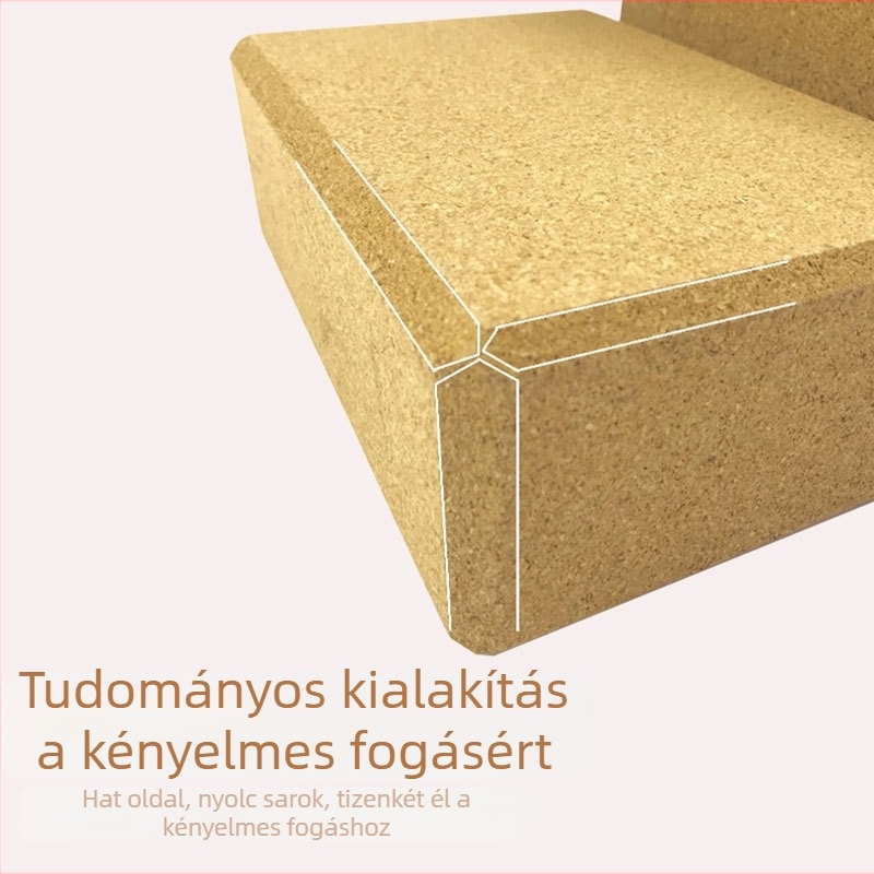 Jógablokk kókuszpálma anyagból, súly 400 g, vastagság 7,5 cm
