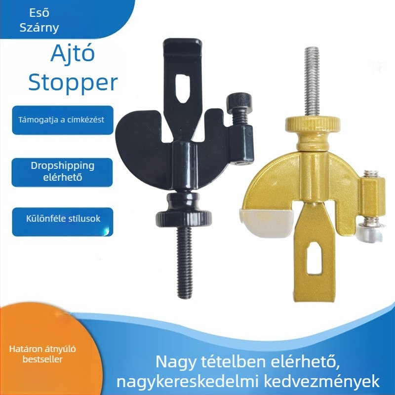 Ajtó stopper, fém, falra szerelhető, manuális vezérlés, modern stílus