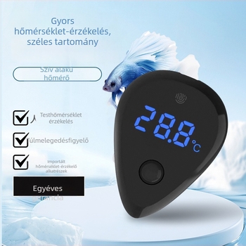 Akvarisztikus hőmérő csepp alakú kivitel, ABS anyag, méri a víz hőmérsékletét