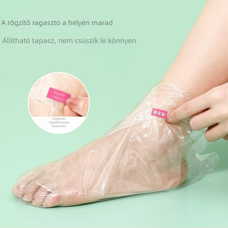 Egyszer használatos lábfedők PE-anyagból, vastagított, átlátszó, 67 g