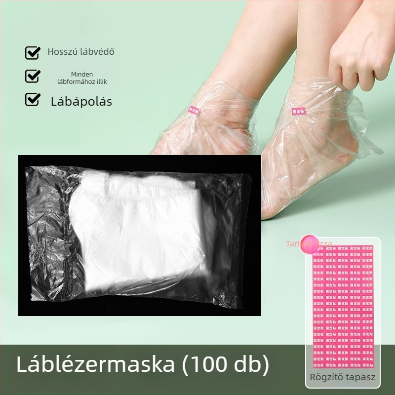 Egyszer használatos lábfedők PE-anyagból, vastagított, átlátszó, 67 g