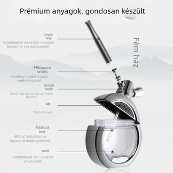 Zobo vízipipa készlet, zink ötvözetből, modern minimalista stílus, ajándékra alkalmas