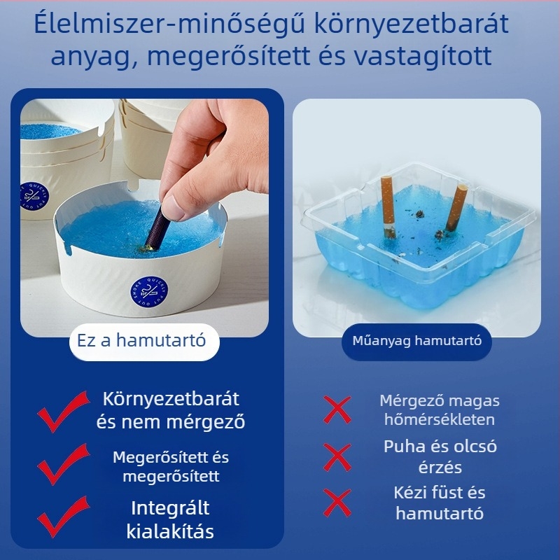 Egyszer használatos hamutartó nappalira és irodába — anyag: gyanta + polipropilén; márka Get up early; testreszabás elérhető; logónyomtatás.