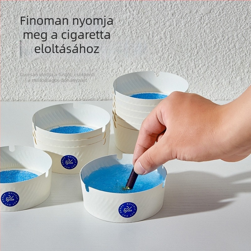 Egyszer használatos hamutartó nappalira és irodába — anyag: gyanta + polipropilén; márka Get up early; testreszabás elérhető; logónyomtatás.