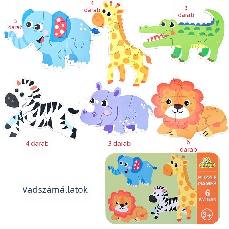Duoqu Fa 3D puzzle gyerekeknek — kezdő szintű párosító feladat, 4–6 éveseknek
