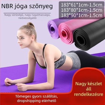 NBR jóga matrac fitneszhez és tánchoz — széles és vastag tornamatrac edzésekhez és piknikhez