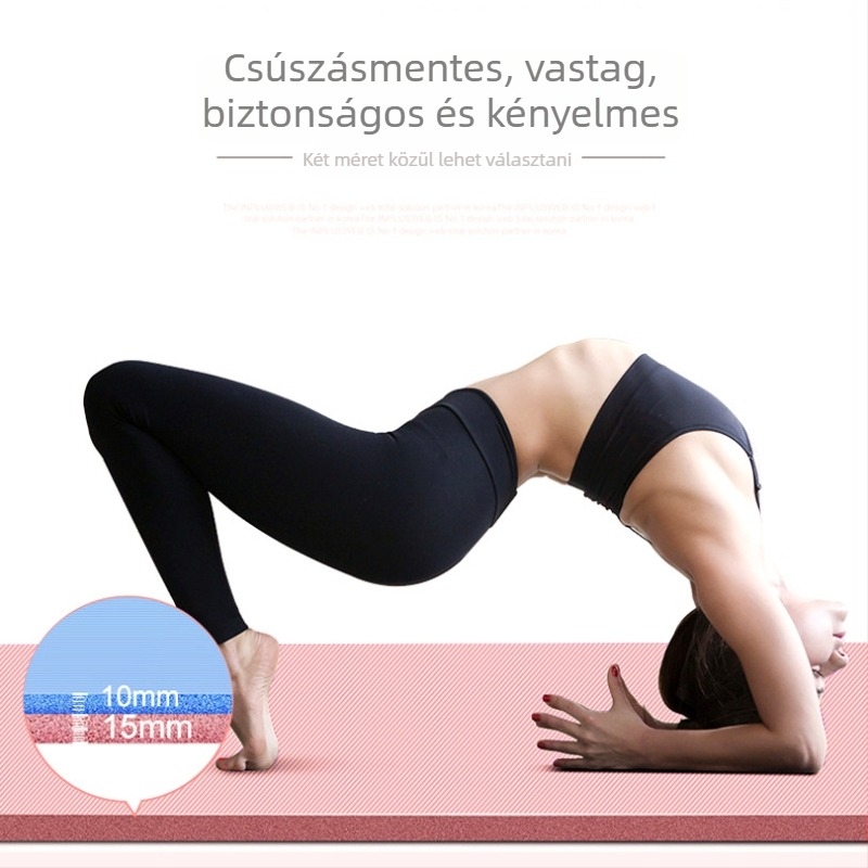 NBR jóga matrac fitneszhez és tánchoz — széles és vastag tornamatrac edzésekhez és piknikhez