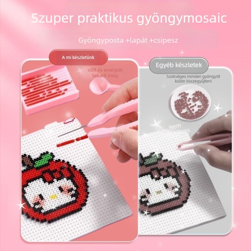 Gyöngyfűző készlet 3D puzzle eszközökkel (Műanyag, 3D puzzle, OPP csomagolás, 14+)