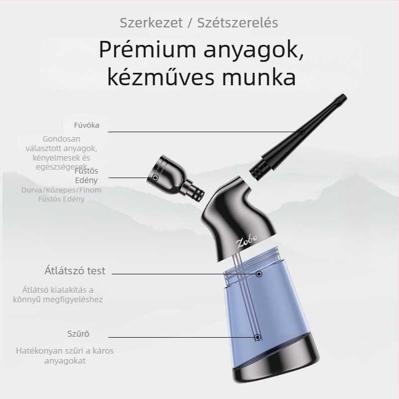 Nargile kiegészítő – hordozható műanyag szájrész szűrő, négy beállítás, logónyomtatás elérhető