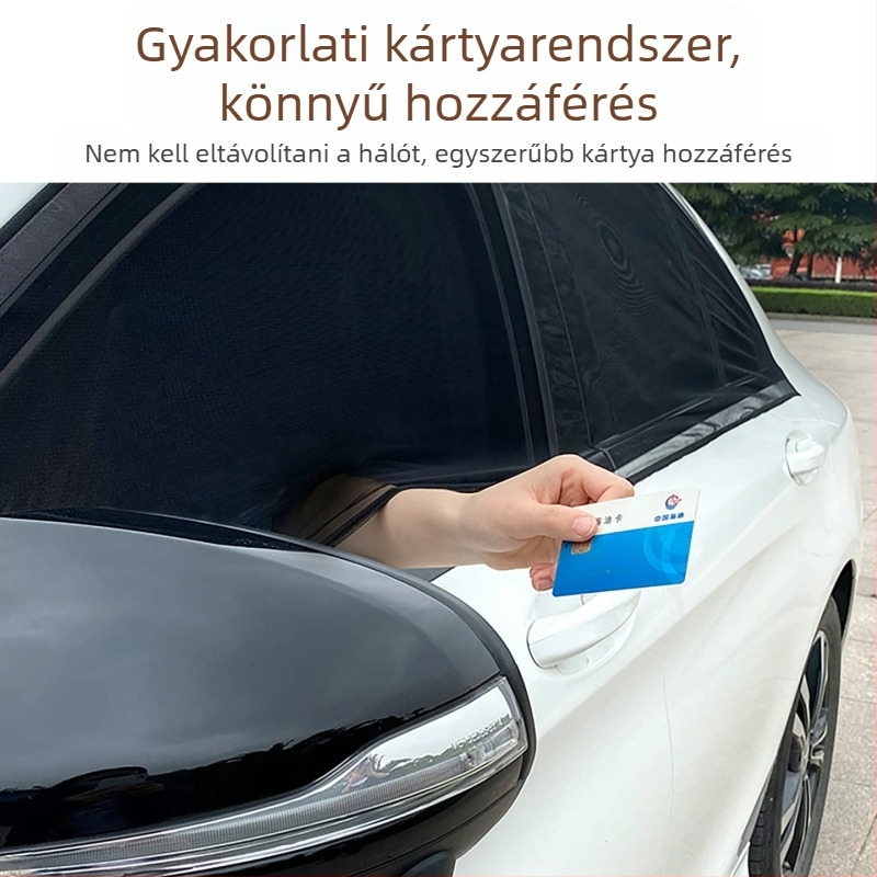 Autó oldalsó ablakára szúnyogháló – univerzális oldalablakokra, rovarháló, napvédő, minimalista stílus, testreszabható