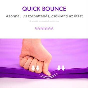 NBR szegéllyel ellátott jóga matrac, széles, ütéselnyelő, edzéshez és hasizom gyakorlatokhoz.