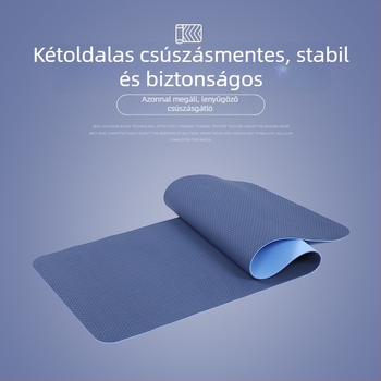 6 mm két színű jóga matrac, TPE, nagy visszapattanású, méretei 183 × 61 cm, fitness, tánc és jóga