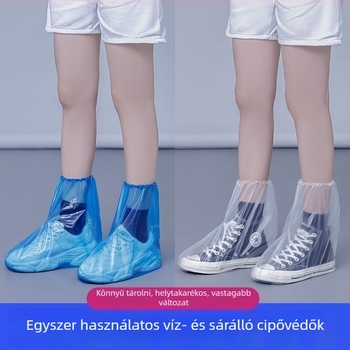 Egyszer használatos vízálló cipővédők, anti-homok és csúszásmentes kialakítással, vastagított és kopásálló, polietilénből (PE) készült, beltéri használatra