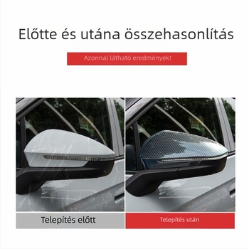 VW ID4X/ID4CROZZ visszapillantó tükör fémes esővédője, dedikált tükörkeret, fémes dekoratív esővédő matrica