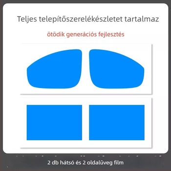 Autó tükrének esővédő fóliája - PET anyag, erős ragasztó, vízálló, modell 7