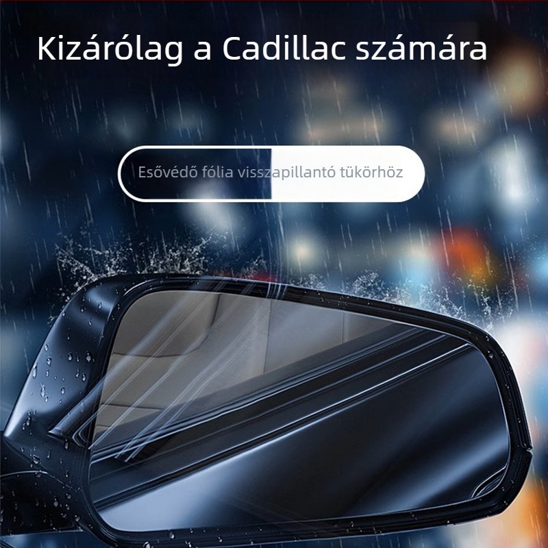 Autó tükrének esővédő fóliája - PET anyag, erős ragasztó, vízálló, modell 7