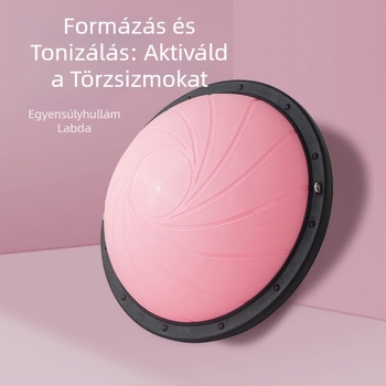 Jóga és Pilates BOSU-labda ciklon mintával, hullámzó felülettel, vastagabb és ütésálló félgömb