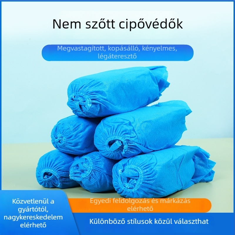 Egyszer használatos cipővédők nem szőtt anyagból, belső számítógépes helyiségekbe, pormentes műhelyekhez, lélegző, porálló, antistatikus és csúszásmentes